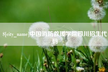 延安中国消防救援学院四川招生代码