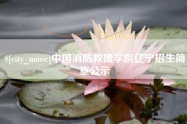 延安中国消防救援学院辽宁招生简章公示