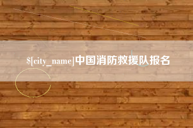 延安中国消防救援队报名