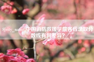 延安中国消防救援学院各省录取分数线有何差异？