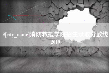 延安消防救援学院招生录取分数线2019