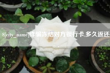 延安诈骗冻结对方银行卡,多久返还