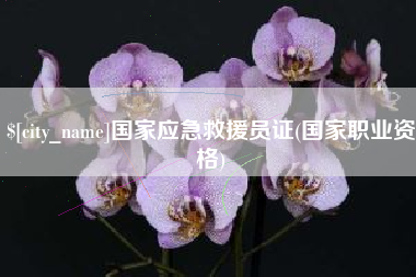延安国家应急救援员证(国家职业资格)