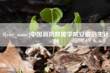 延安中国消防救援学院安徽招生计划