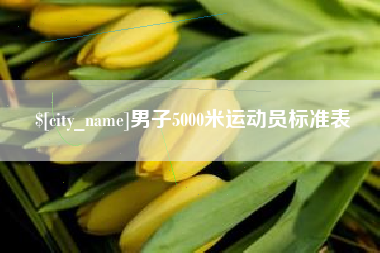 延安男子5000米运动员标准表
