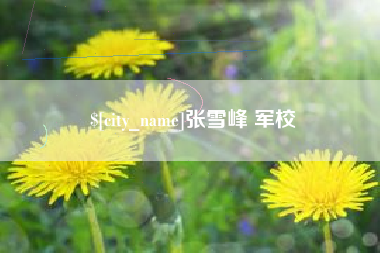 延安张雪峰 军校