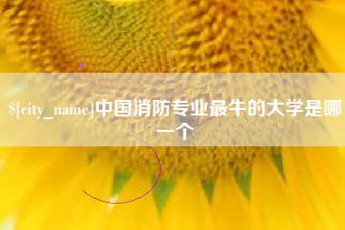 延安中国消防专业最牛的大学是哪一个