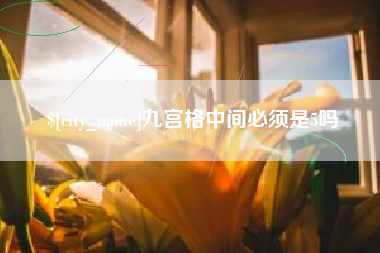 延安九宫格中间必须是5吗