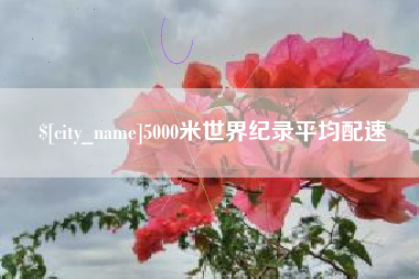 延安5000米世界纪录平均配速