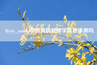 延安中国消防救援学院要体测吗