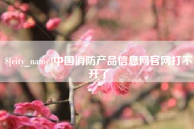 延安中国消防产品信息网官网打不开了