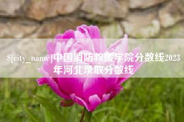 延安中国消防救援学院分数线2023年河北录取分数线