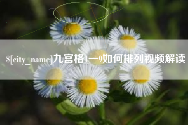 延安九宫格1一9如何排列视频解读