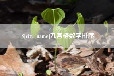 延安九宫格数字排序