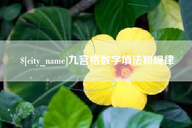 延安九宫格数字填法和规律