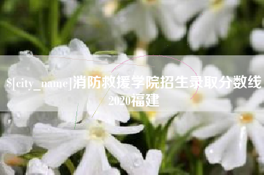 延安消防救援学院招生录取分数线2020福建