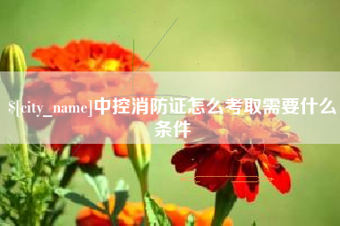 延安中控消防证怎么考取需要什么条件