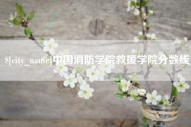 延安中国消防学院救援学院分数线