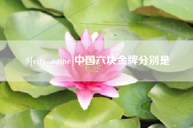 延安中国六块金牌分别是